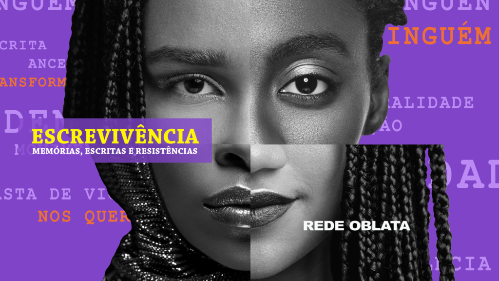 Partes do rosto de 3 mulheres negras formam um só rosto